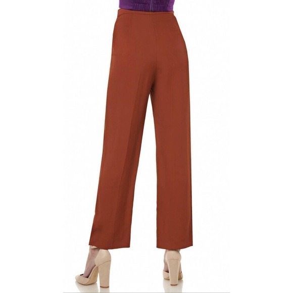AMUR Hattie Twill High Rise Tailored Pants Size 0 Copper NEW - Picture 6 of 12